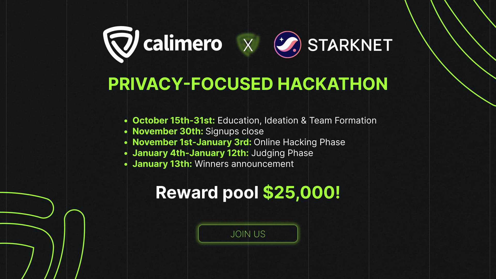 Calimero x Starknet Hackathon banner