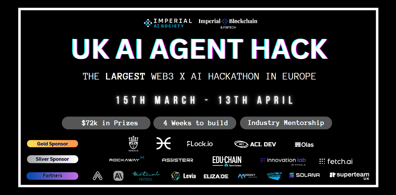 The UK AI Agent Hack | The Largest Web3 x AI Hackathon in Europe banner