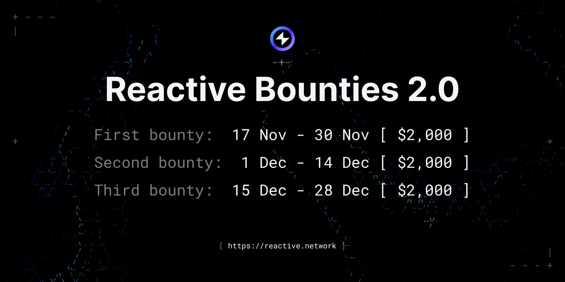 Reactive Bounties 2.0 banner