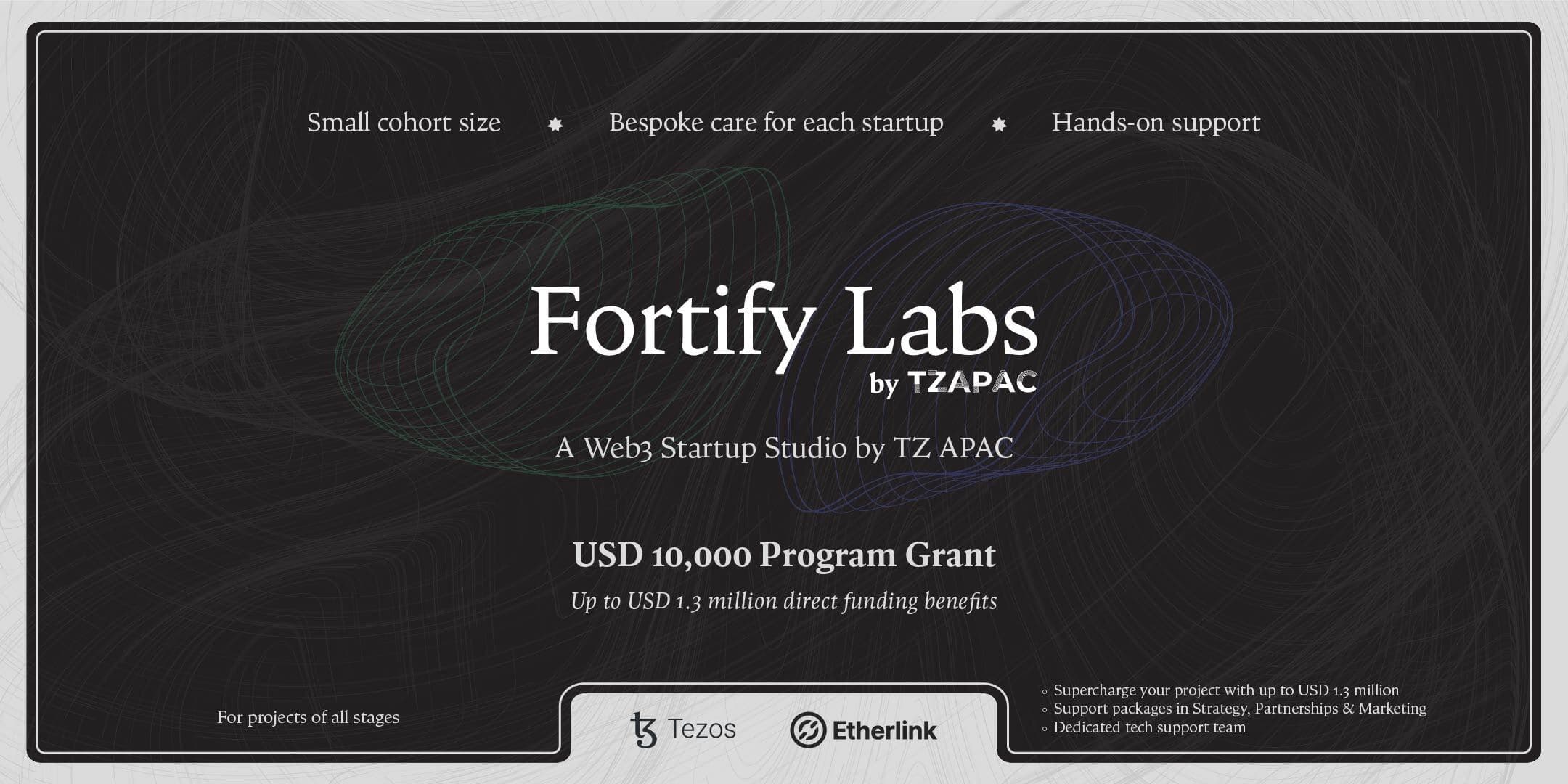 Fortify Labs Web3 Startup Studio by TZ APAC | Application Round | Tezos banner